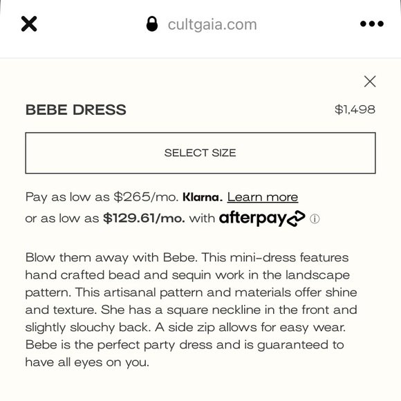 ISO CULT GAIA BEBE DRESS SMALL OR MEDIUM - Picture 2 of 2